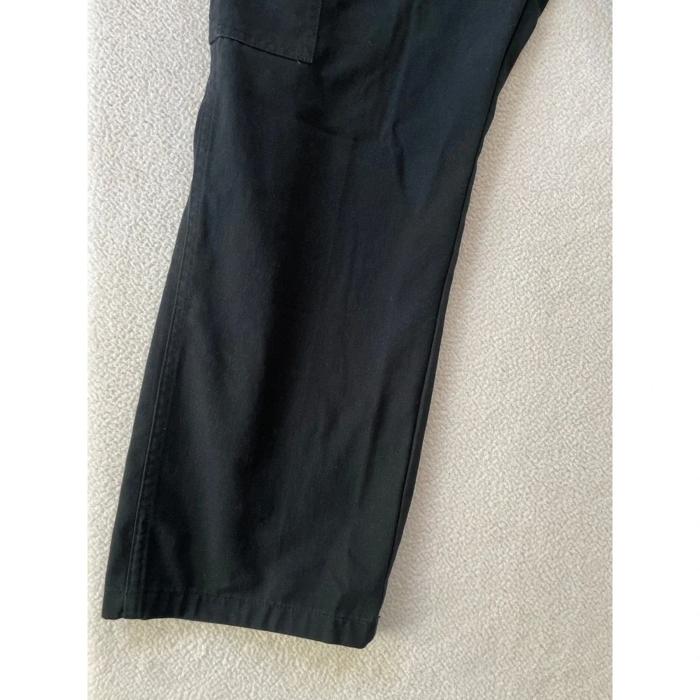 Wrangler Mens 38x30 Workwear Cargo Pants Black Cotton Blend Utility Service